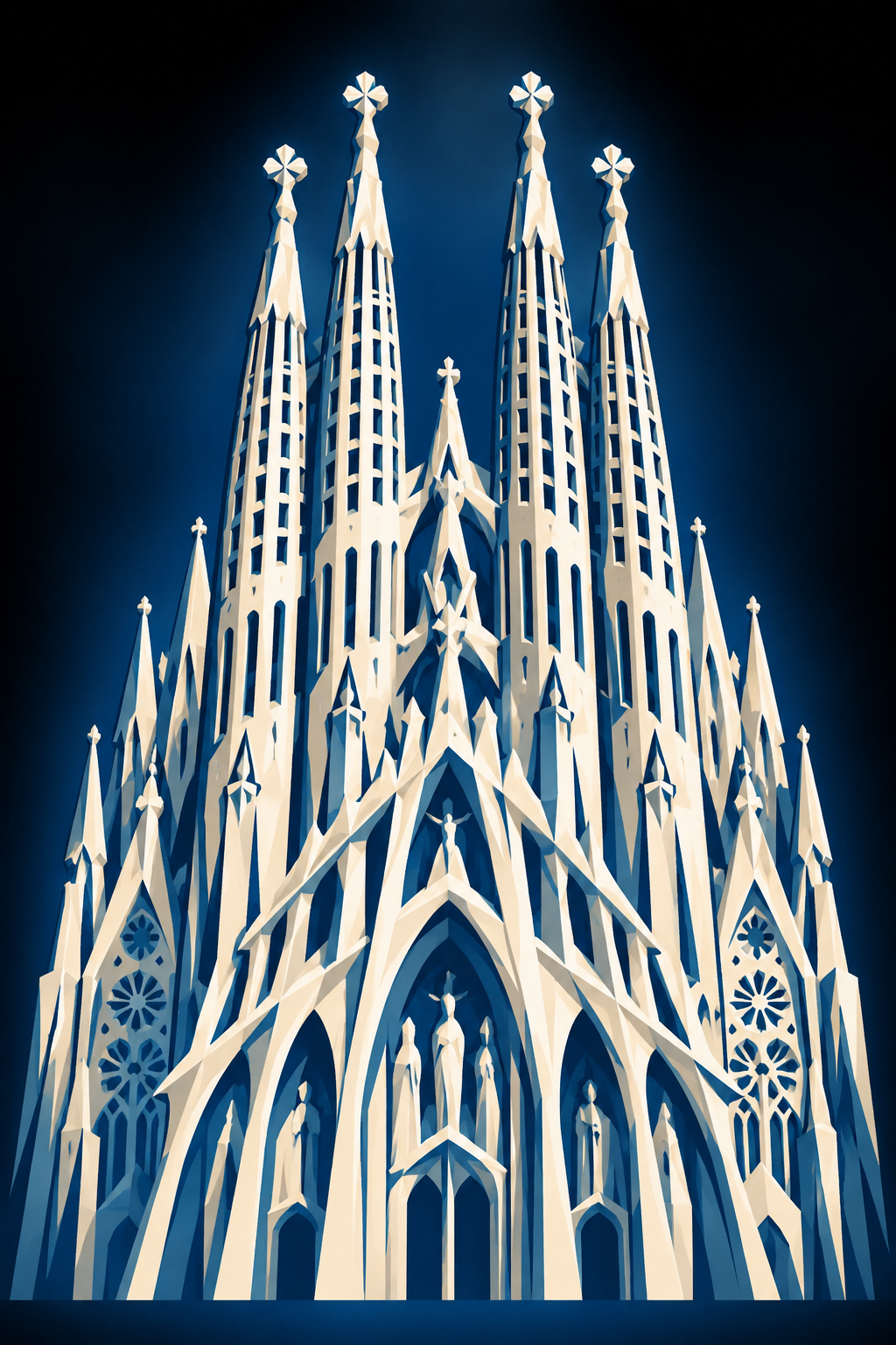 Ilustração da Sagrada Família em Barcelona